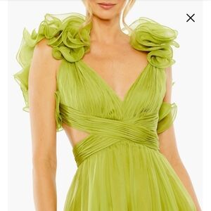 Chic Ieena For Mac Duggal Backless Apple Green Dress